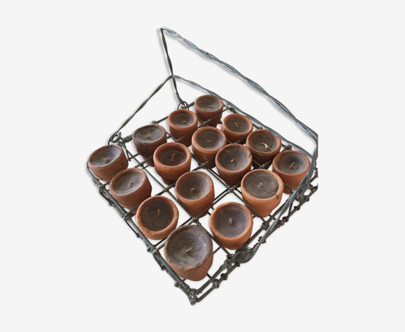 Panier bougies de jardin