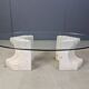 Vintage travertine coffee table Italy , 1970s