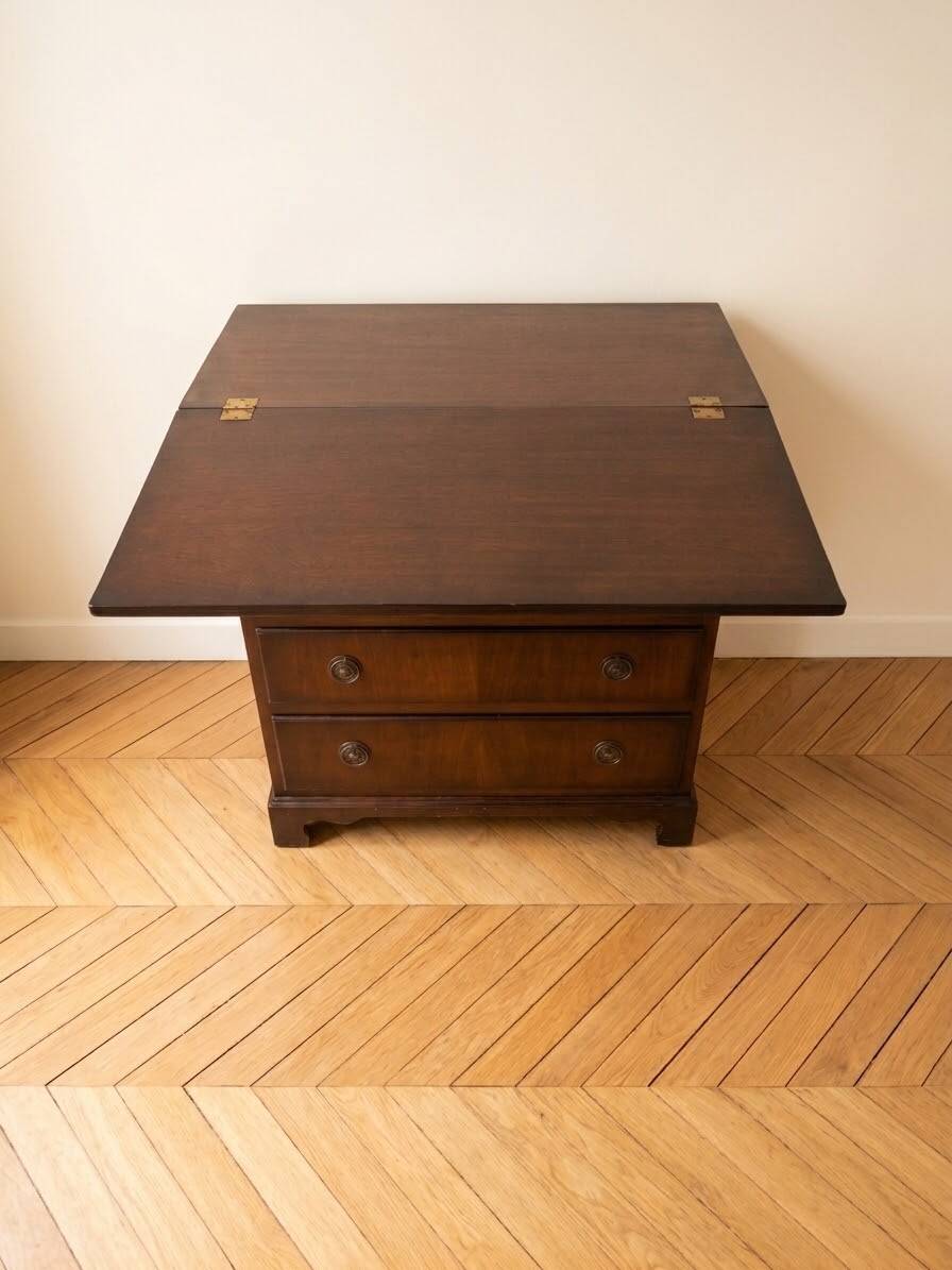 Single drawer chest of drawers mahogany neo-Georgian style