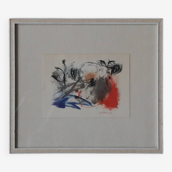 Paul Holsby, Color Lithograph, 1962, Framed