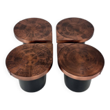 Set of 4 Felix de Boussy Teardrop Side tables for Studio Begali