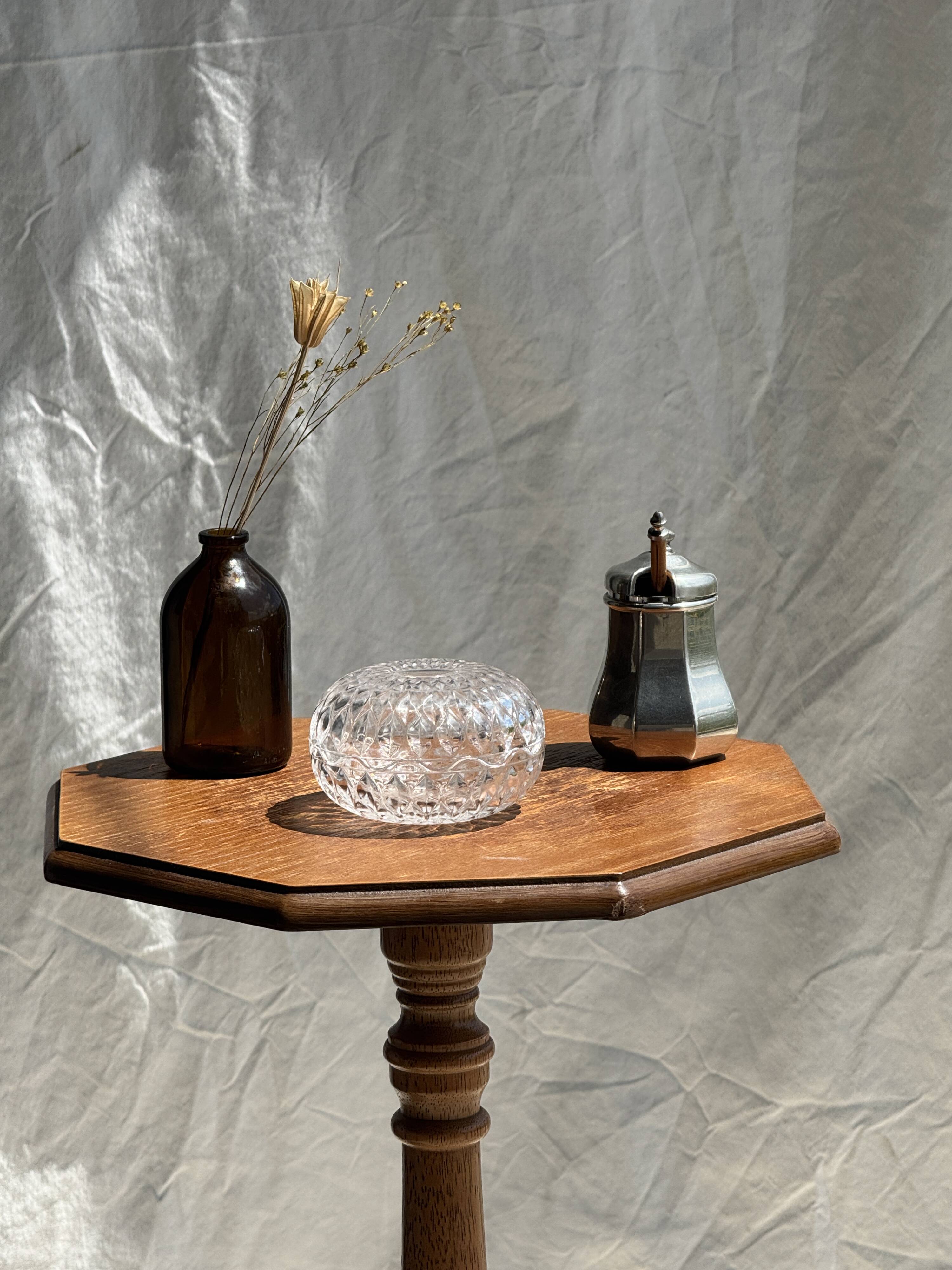 Small glass candy box Cristal d'Arques France