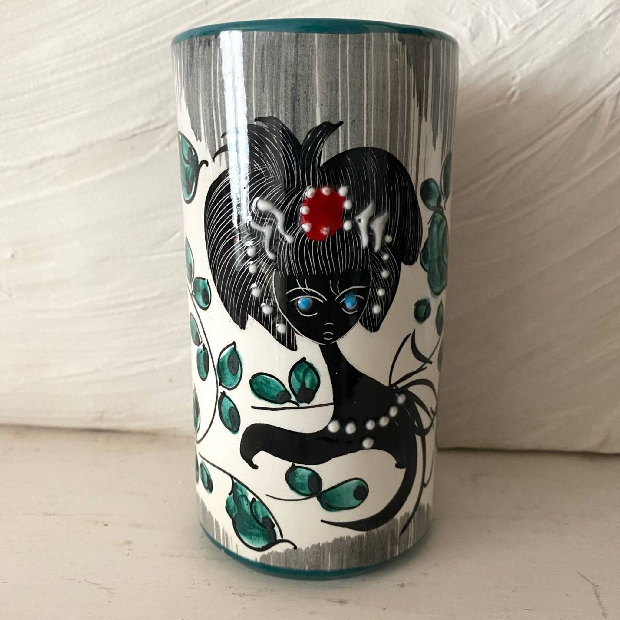 Italian Albisola vase, 12 cm, 1960s