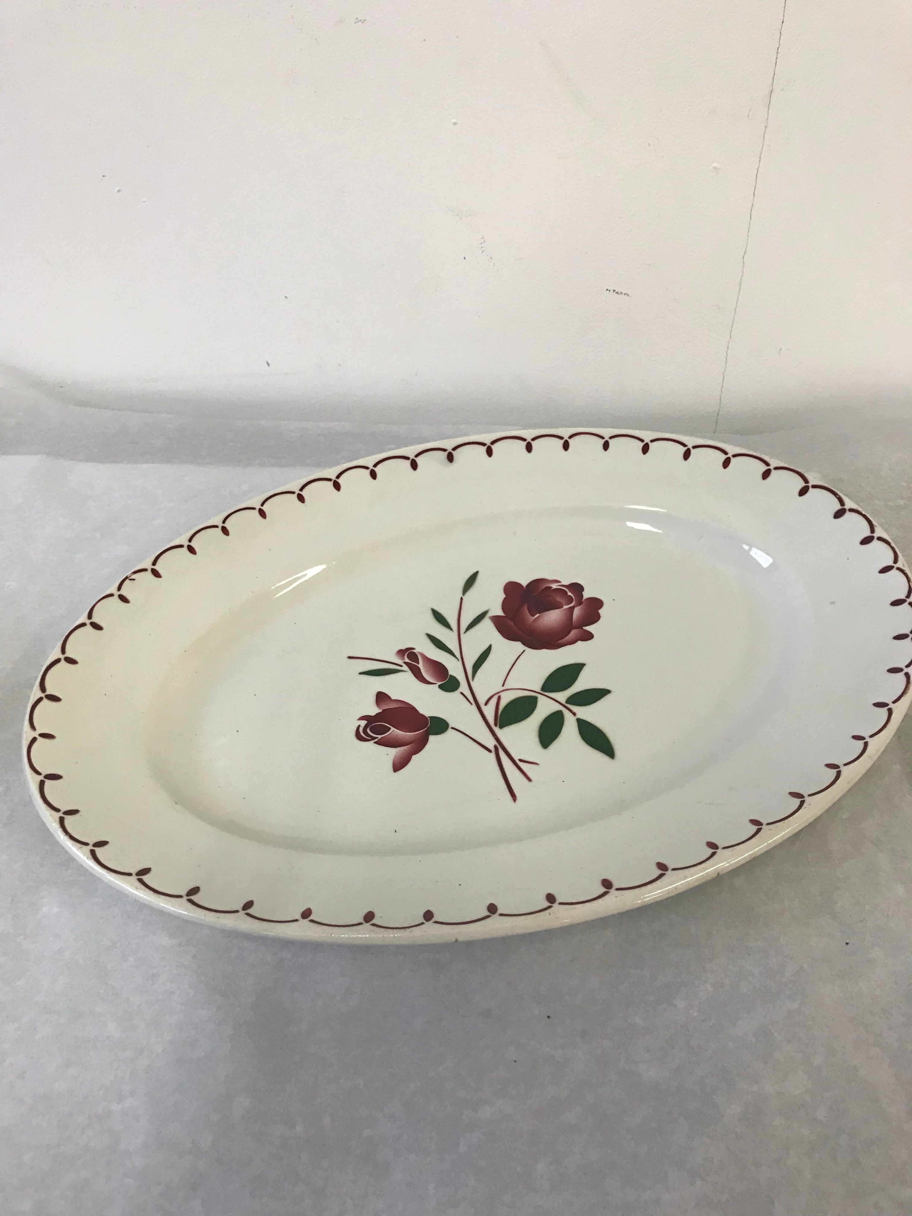 Old dish floral