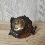 Cendrier poisson bronze