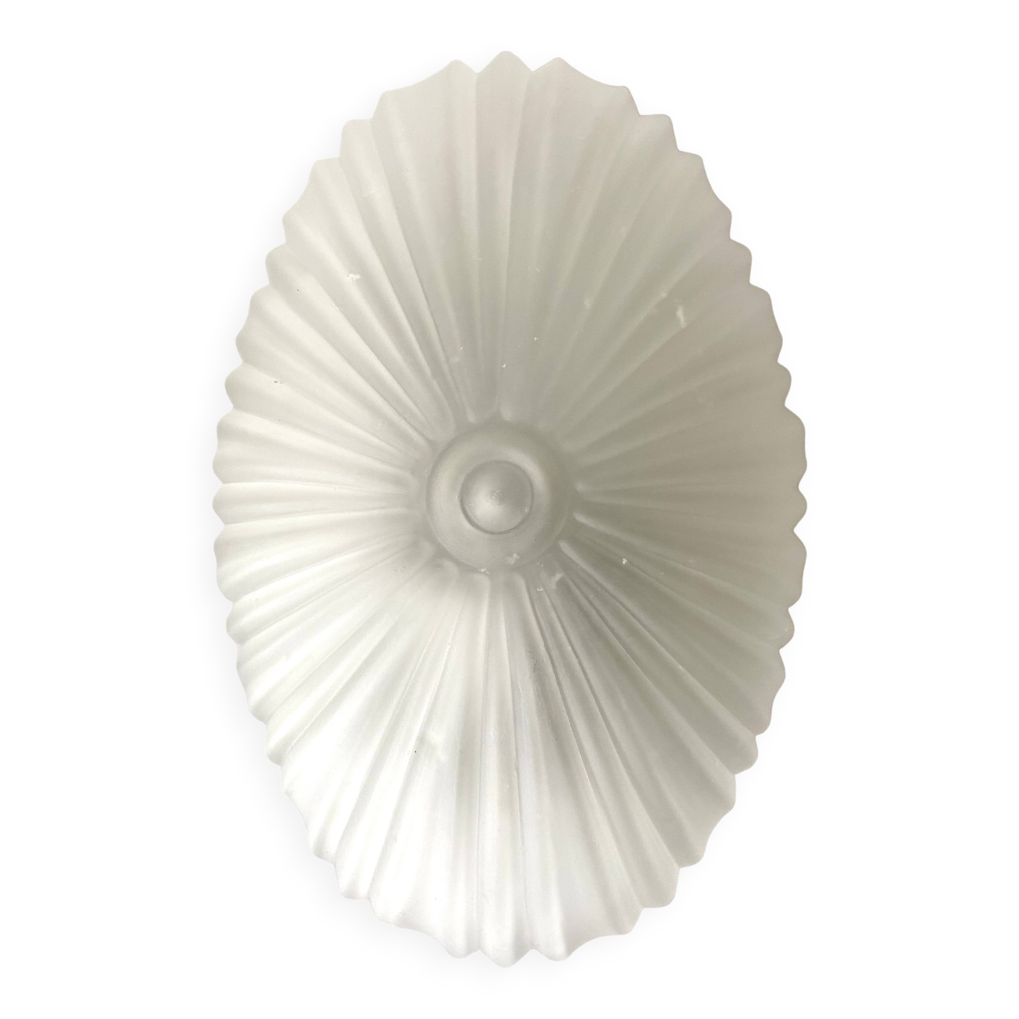 Vintage oval frosted glass ceiling light