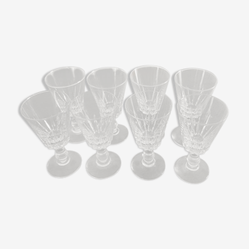 Set of 8 crystal liqueur glasses