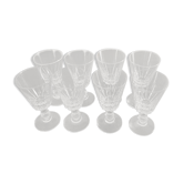 Set de 8 verres à liqueurs en cristal