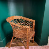 Fauteuil enfant en rotin
