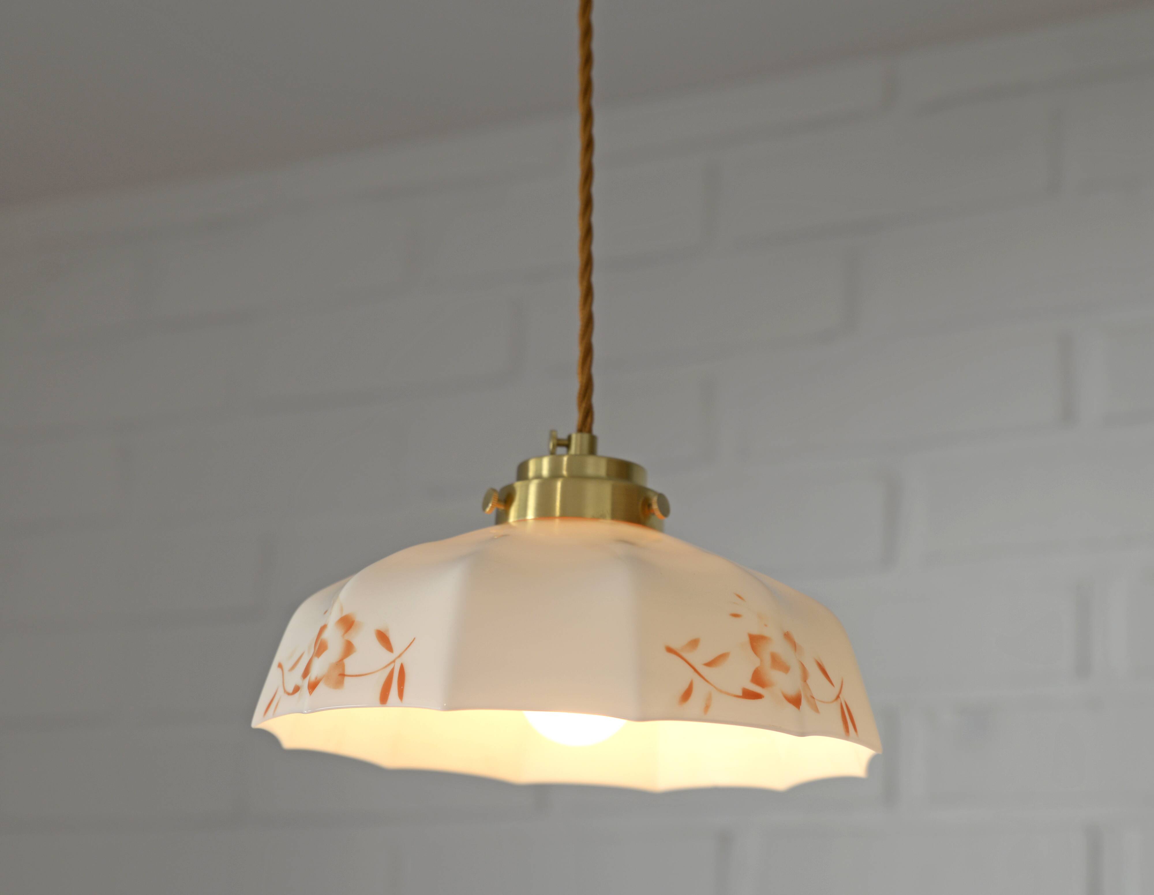 Vintage pendant lamp retro kitchen 50s mid-century farmhouse hanging lamp