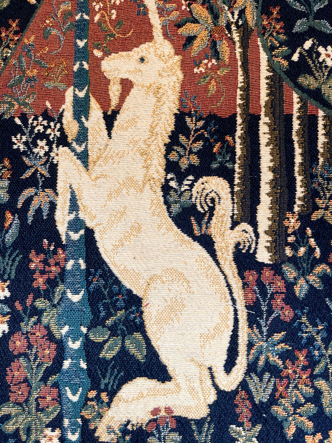 Wall tapestry panel.