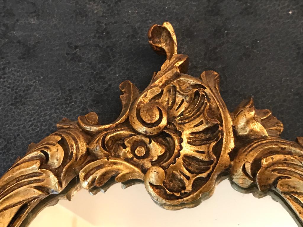 Golden mirror 19x34cm