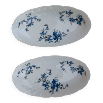 2 raviers porcelaine Bernardaud - modelé Saint-Saens - Années 70