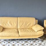 Leather sofa 3 places