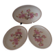 Trio de raviers en faïence de Gien décor fleurs de cerisier