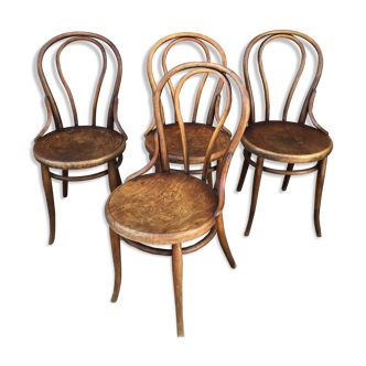 4 viennese bistro chairs tuna and curved wood