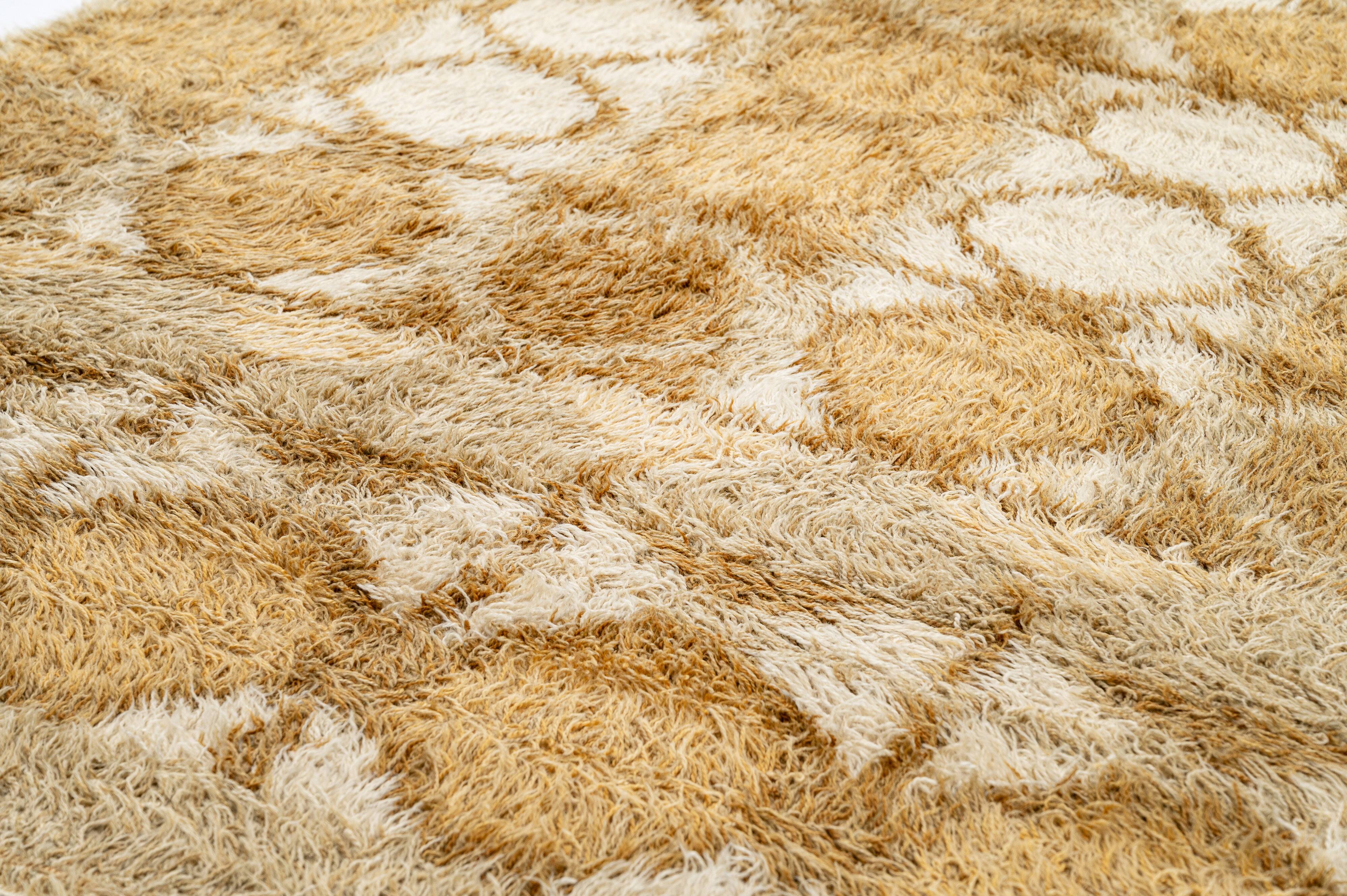 Scandinavian Modern Rya Rug from Svängsta Mattväveri Ab, 1970s