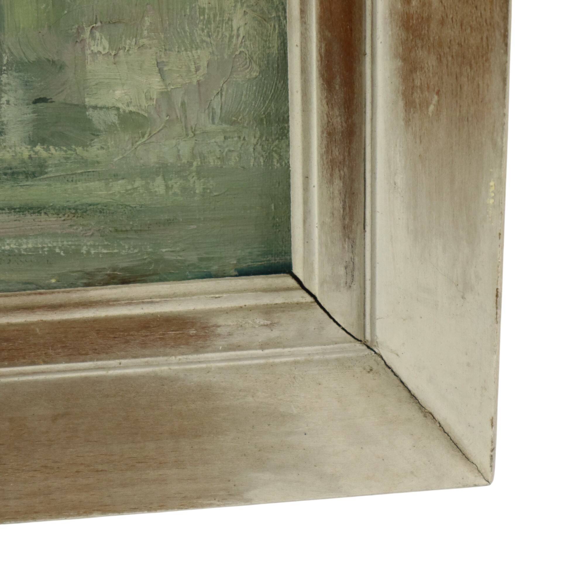 Vintage Flowers Still Life Amateur Painting Framed Signed