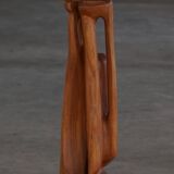 Large wooden sculpture "Woman" by Ole Wettergren, Danish modern, 1970s.