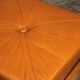 Stool / Ottoman Scandinavian leather & wood 1960
