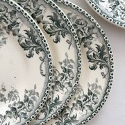 4 dessert plates ironstone "Liserons" Choisy le Roi