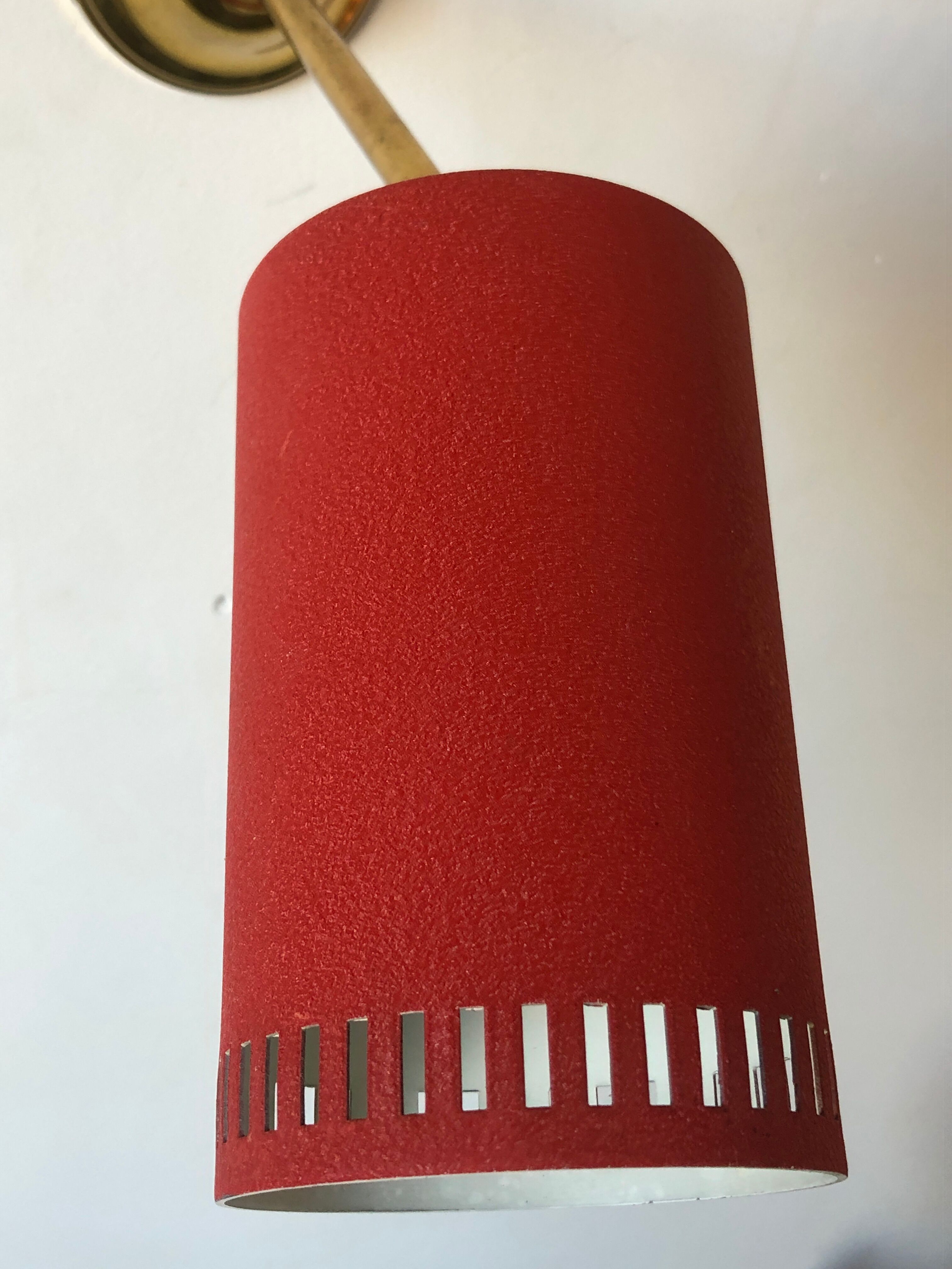 Red beaded wall lamp 1960