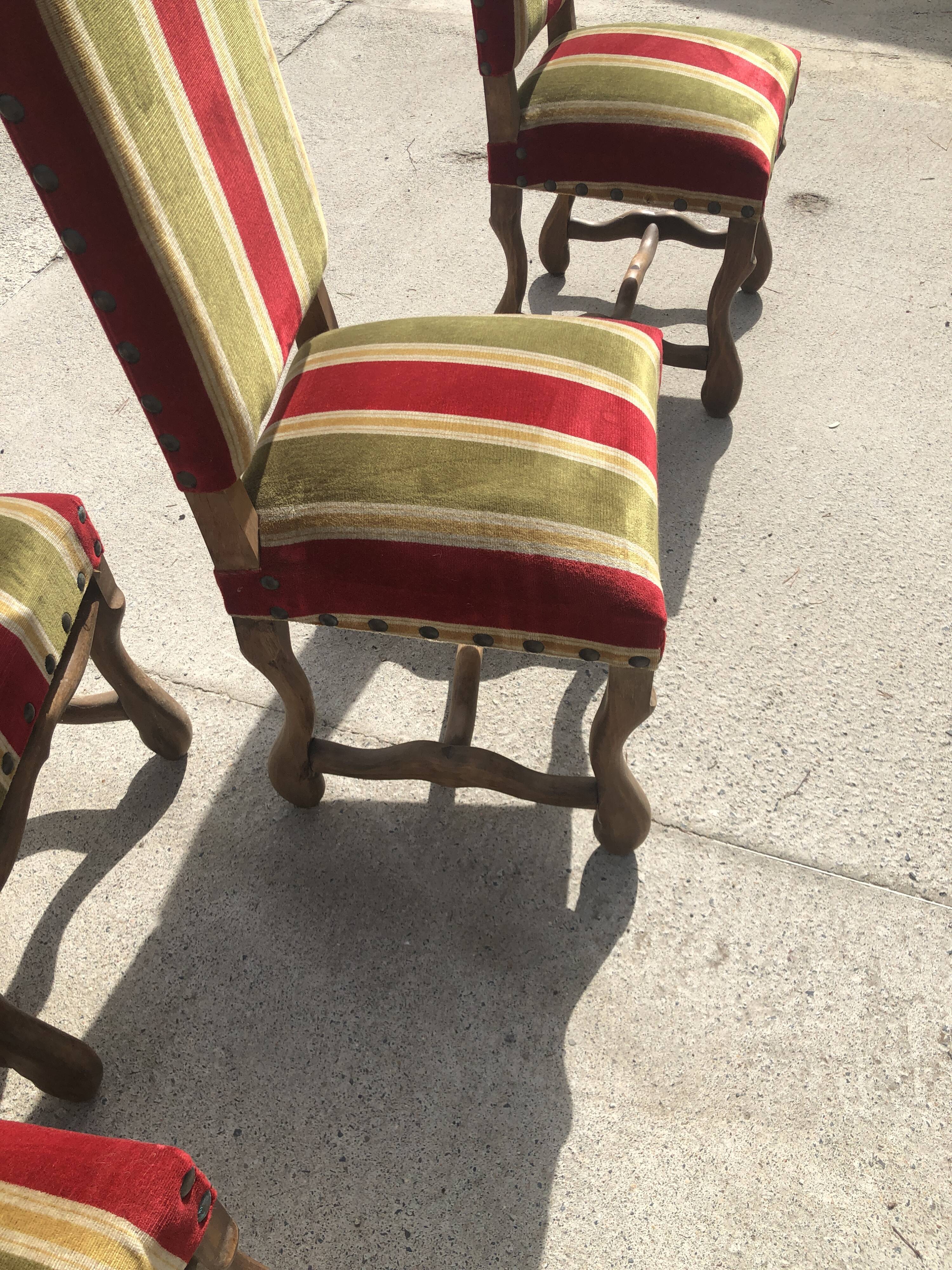 Lot de 6 chaises style Louis XIII