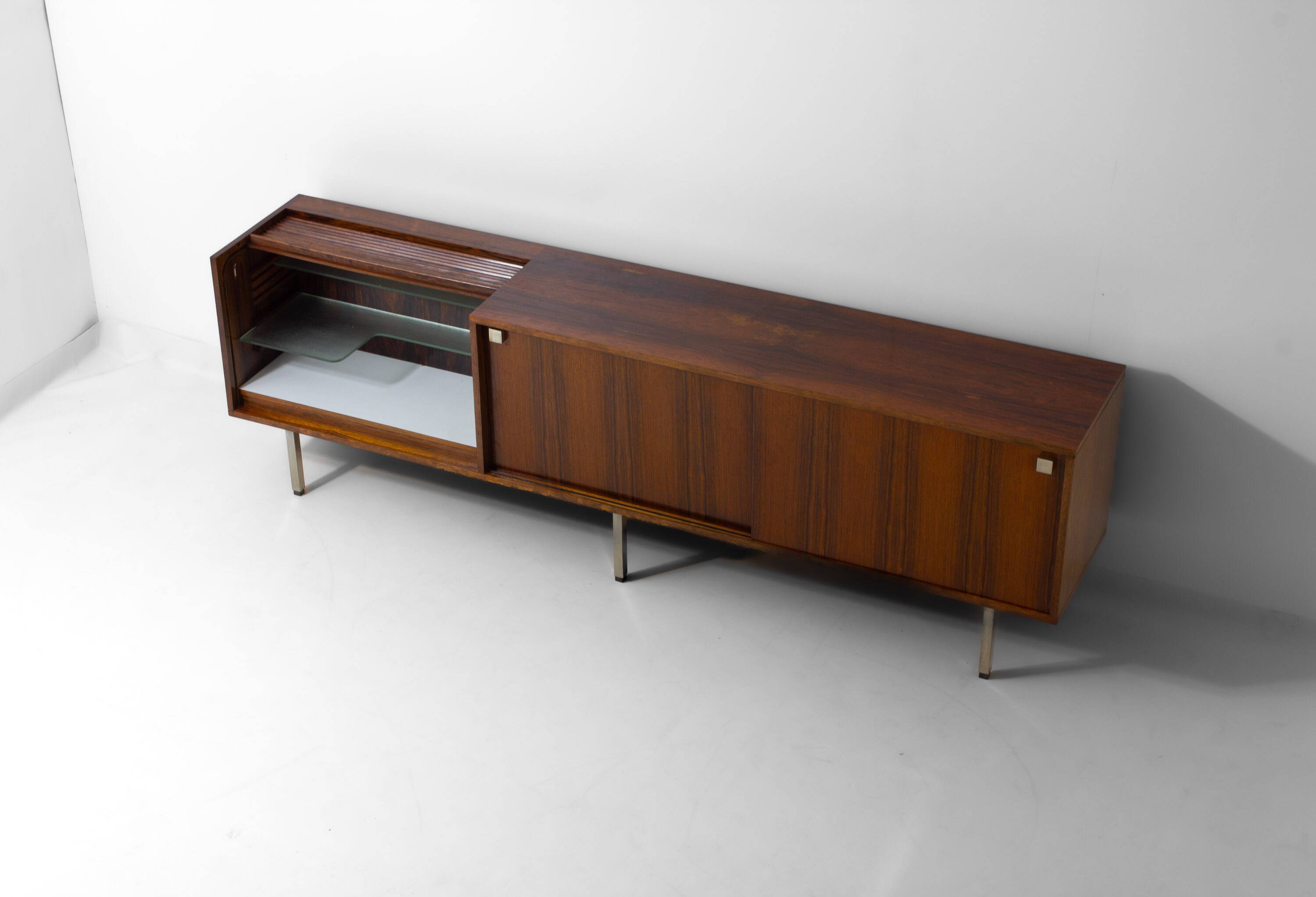 Rare mid-century sideboard bar unit in teak by Belform, 1960