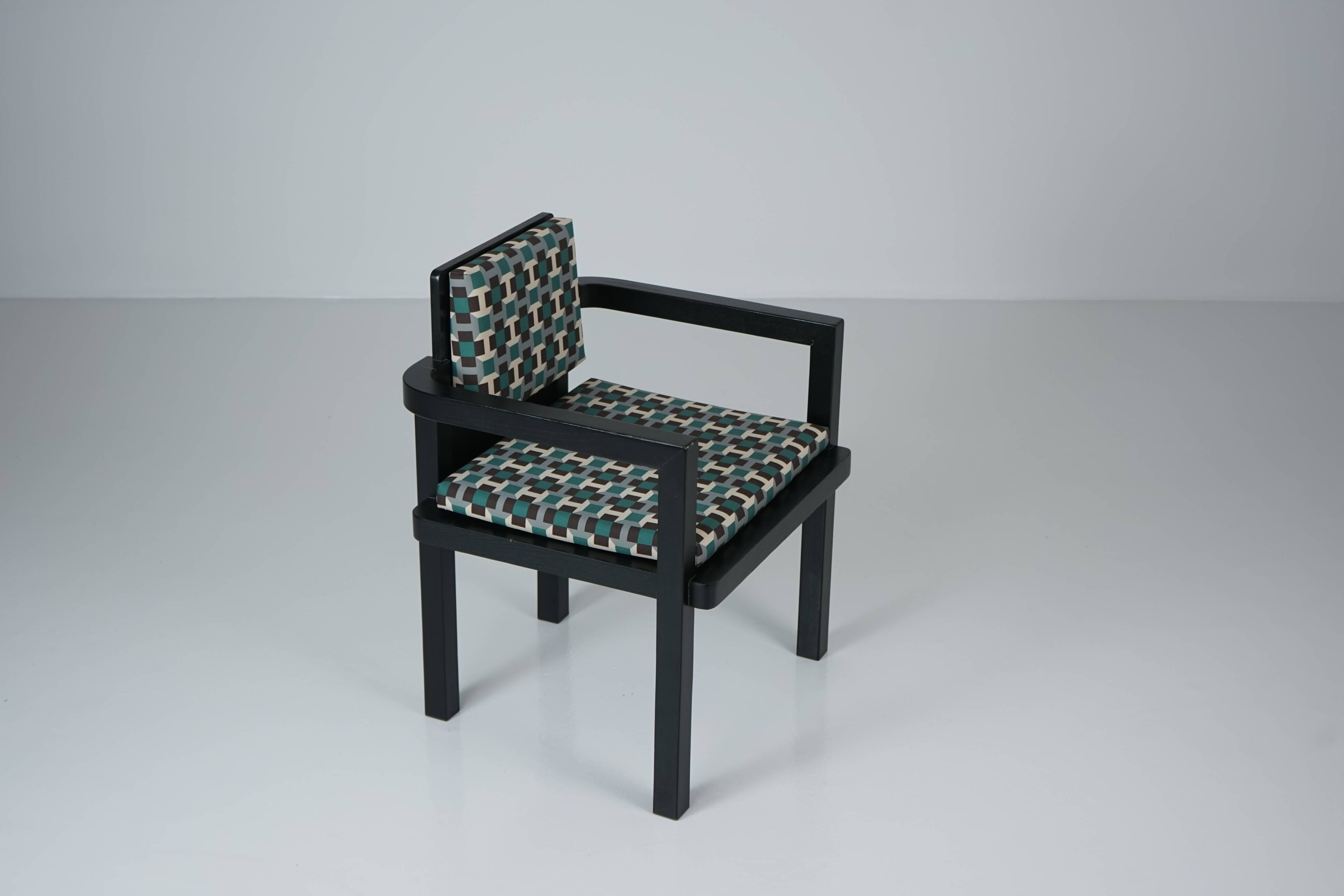 D51 Bauhaus Chair Upholstered in Hermès Fabric by Walter Gropius for Tecta