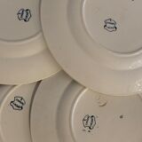 4 Japanese Longwy flat plates