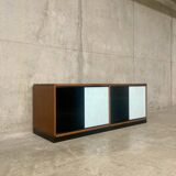 Rare vintage two-tone ARP Guariche Minvielle sideboard display case from the 60s