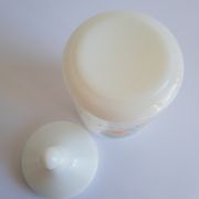 Old cotton bathroom pot in vintage opal year 1970