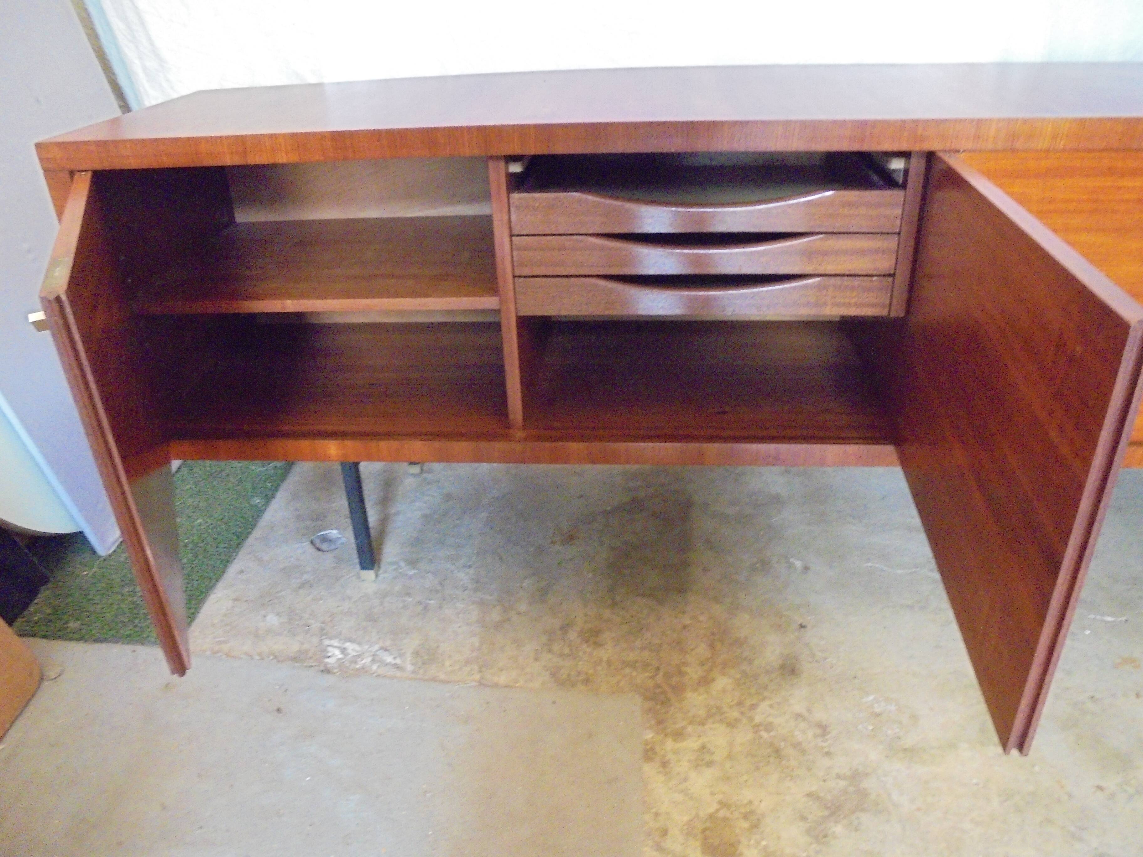 Mahogany enfilade by Paul Geoffroy for Roche Bobois of the 60s