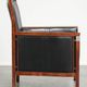 Cow leather Art Deco design armchair with a timeless look