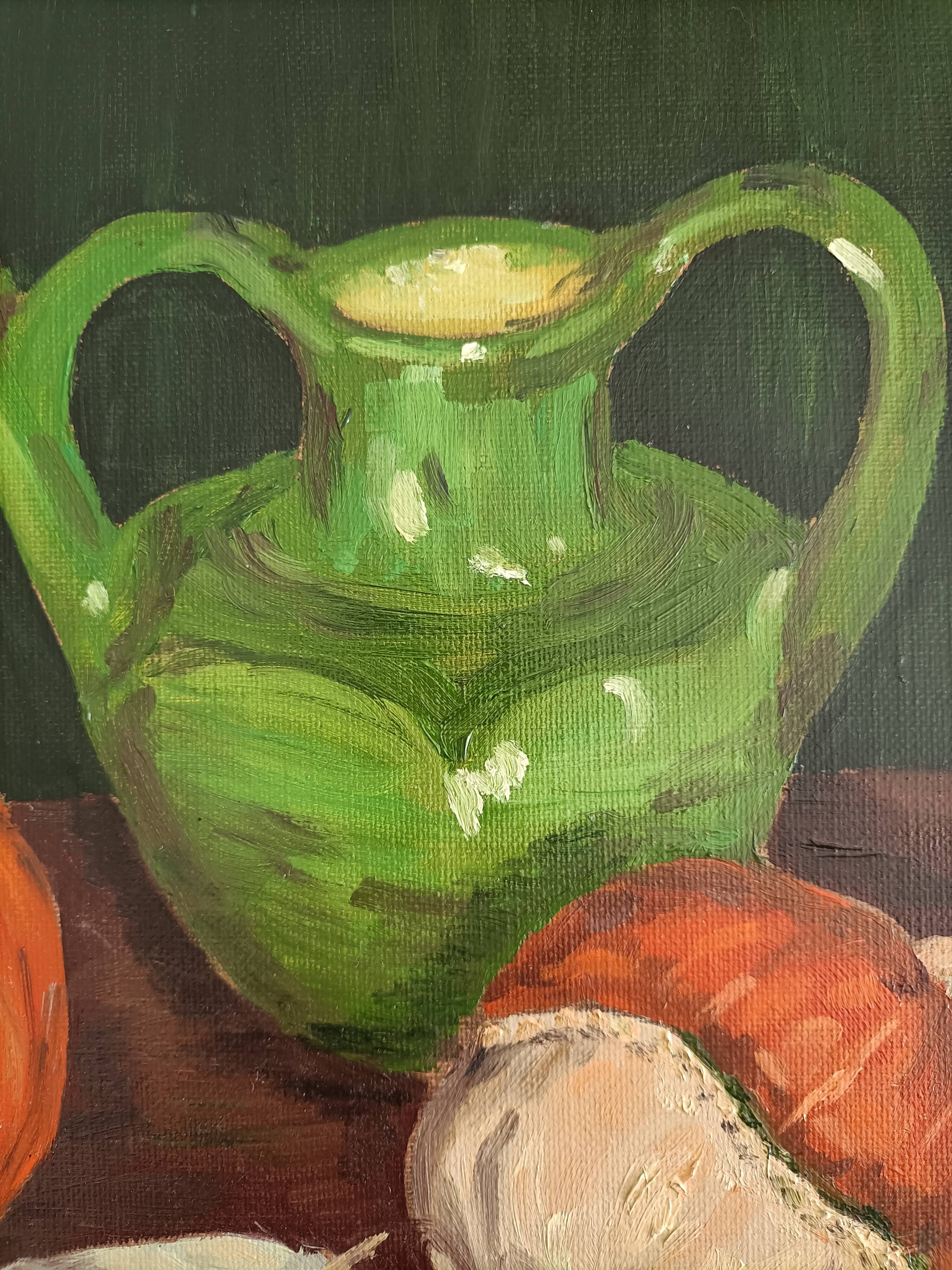 Still life painting signed jacqueline berteaux-dubuc - 1995