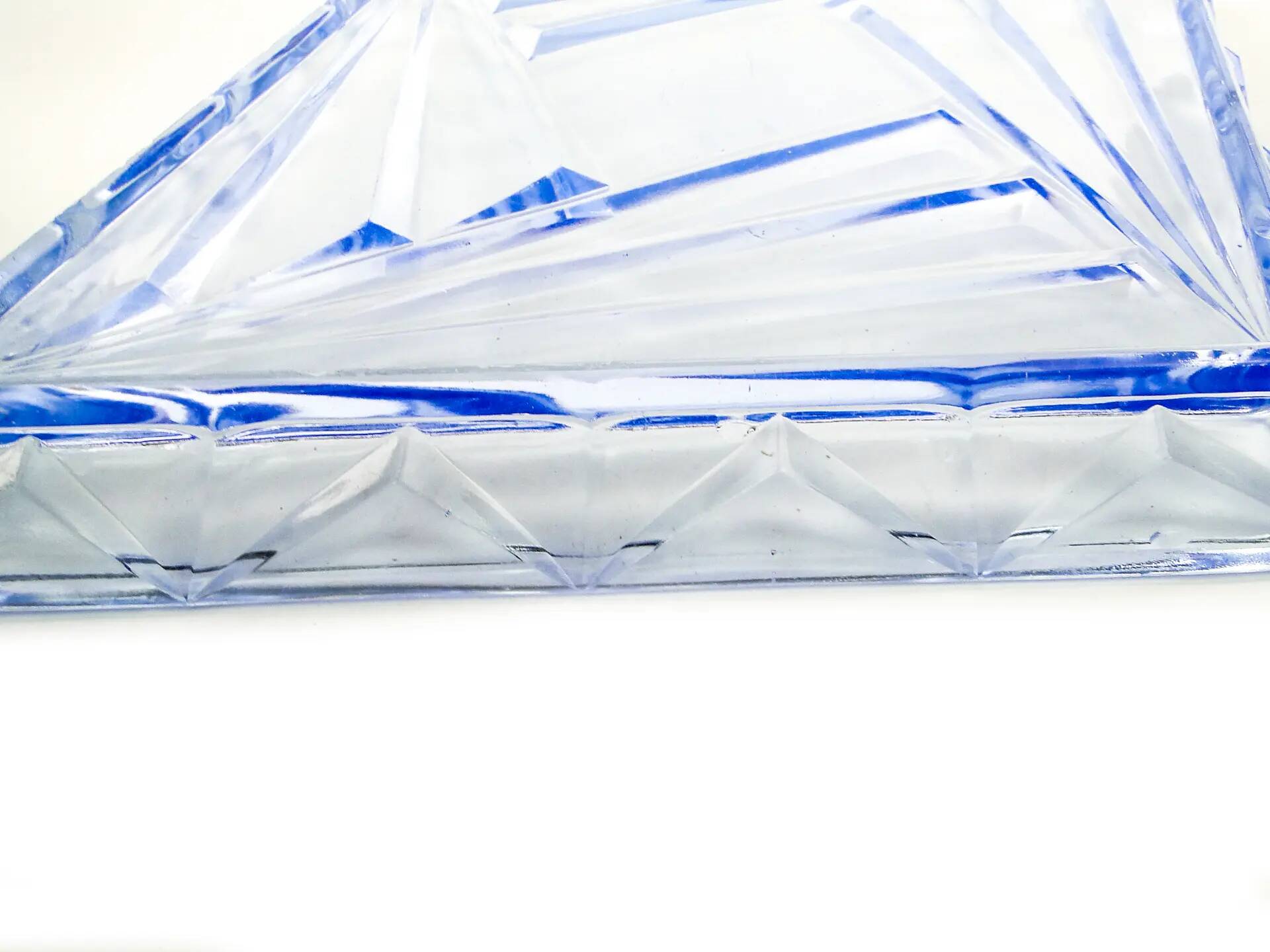 Art Deco tray, glass, Czechoslovakia, 1930s