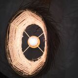 Yellow ceramic lamps pair