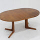 Vintage Danish round extendable dining table teak 1960s Gudme