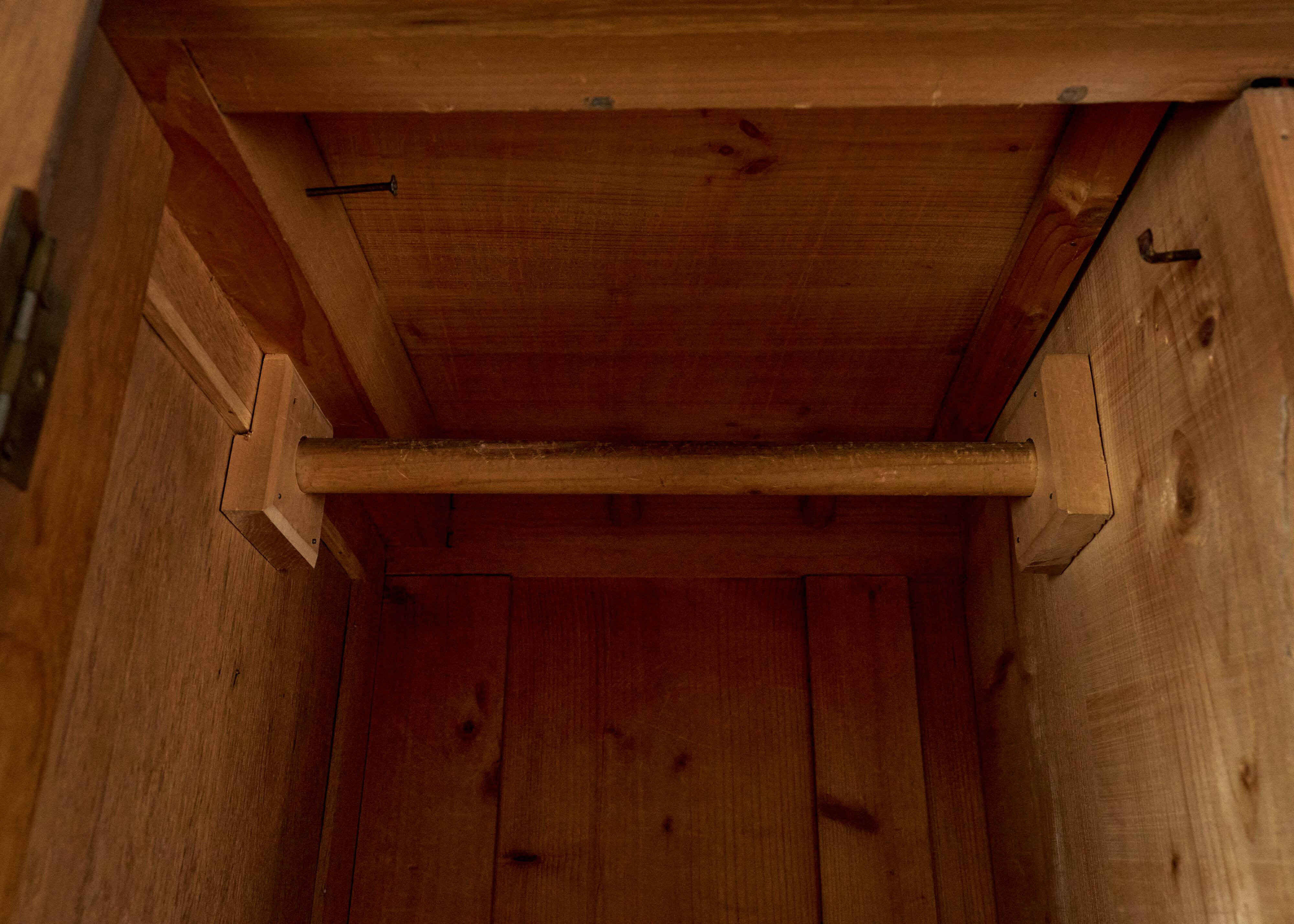Vintage Wooden Wardrobe, 1930s, Czechoslovakia