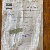 2 meter pewter bar counter - with invoice from 1923