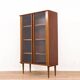 Bibliothèque vitrée scandinave en bois, années 1960