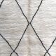 Moroccan Berber carpet Beni Ouarain with black diamonds2,47x1.70m