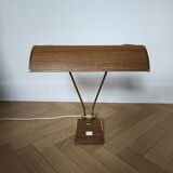 Lampe Jumo art déco, streamline, modèle bois et or