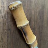 Serving knife with bamboo handle