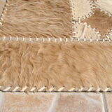 80s cowhide patchwork carpet
