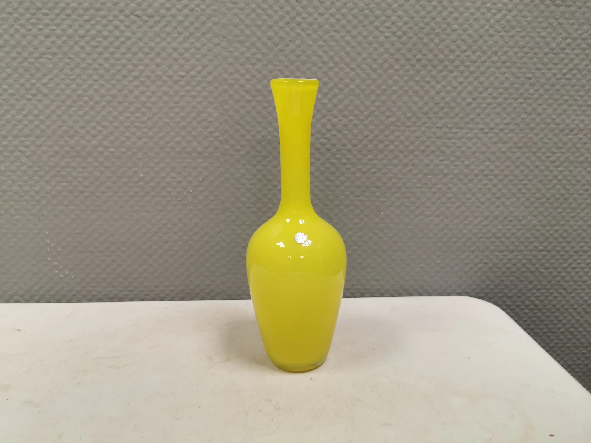 Swedish glass vase from the 1980s in a lovely yellow colour.