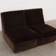 Brown modular sofa, Italian design, 1970s, manufactured by Busnelli