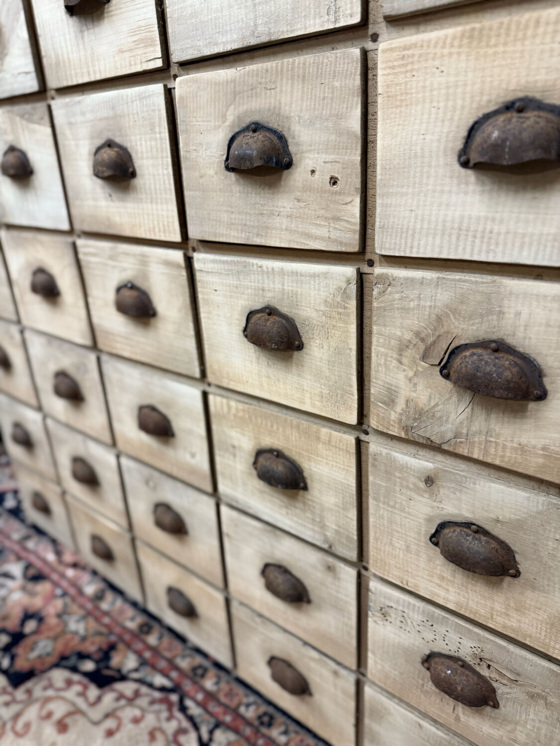 Magnificent wooden workshop cabinet.