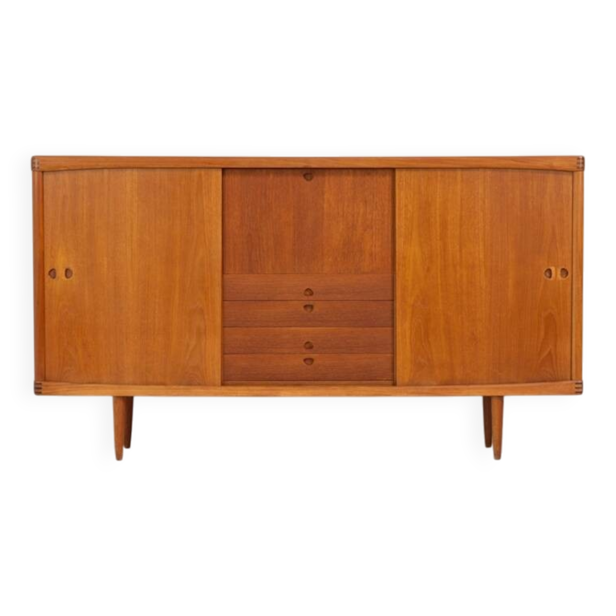 Buffet haut de Henry W. Klein pour Bramin en teck (Danemark, années 1960).