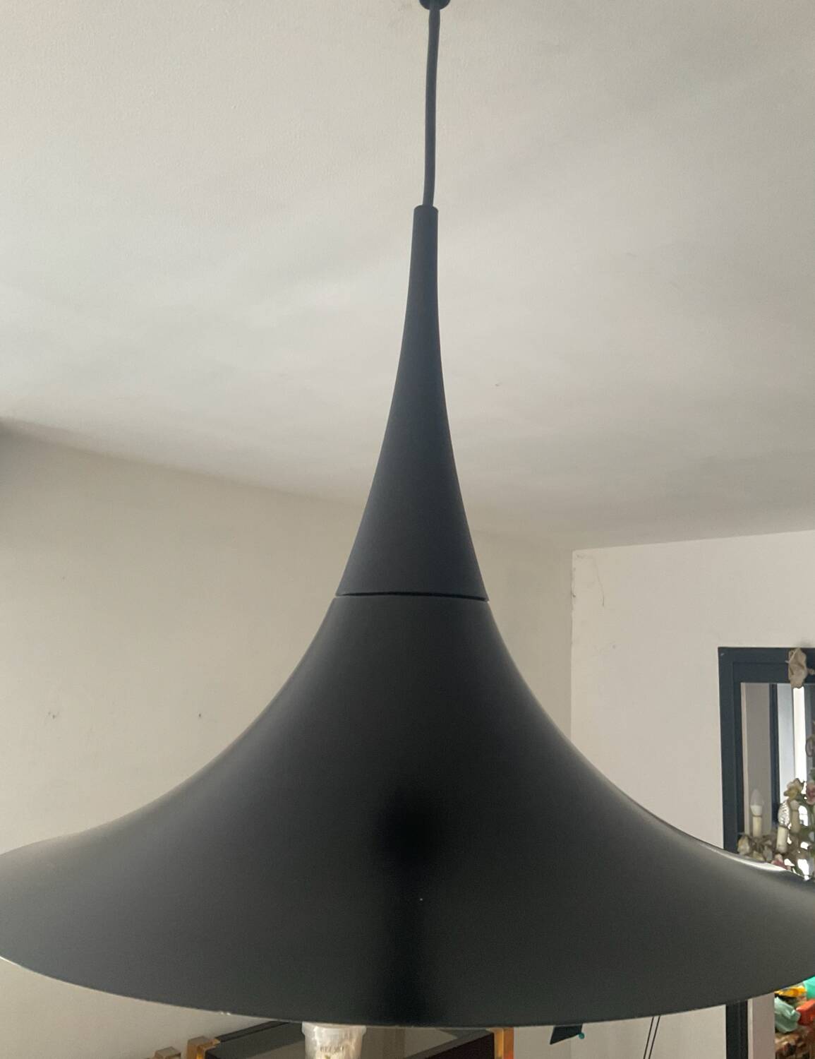 Vintage black metal pendant lamp